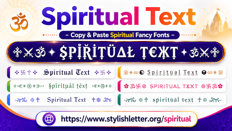 Spiritual Text – Copy & Paste Spiritual Fancy Fonts